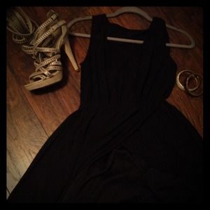 Black High-low Sheer Dress