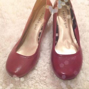 Madden Girl 👠 Red Leather Heels