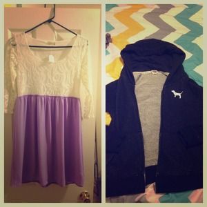 Lacy dress & VS jacket bundle. 💕