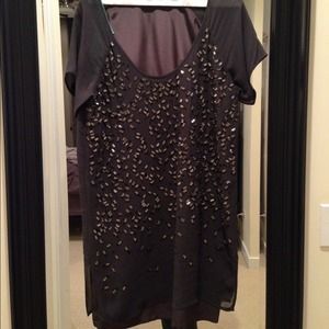Grey Beaded Joie Dress