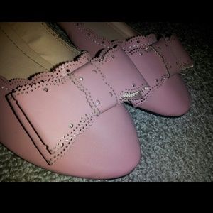 Pink Leather Flat