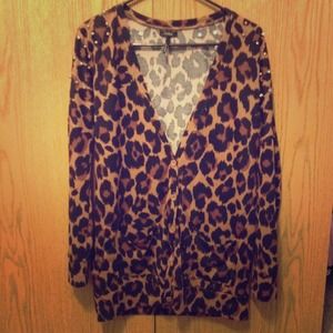 Brand new cheetah studded cardigan!! PACSUN