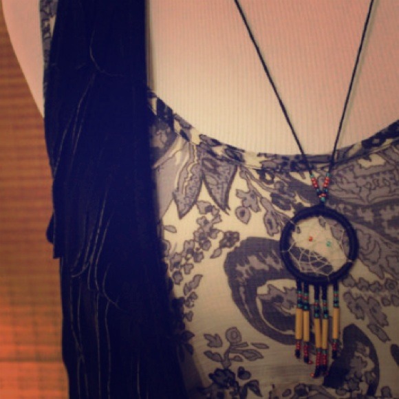 Beaded dreamcatcher necklace