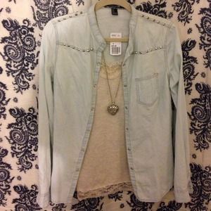 Light denim bottom up top