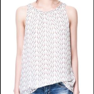 Zara bird print tank