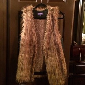 Faux fur vest