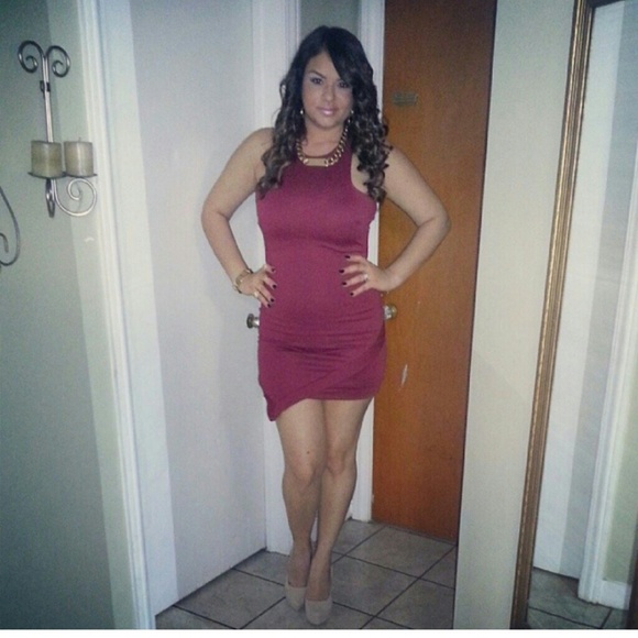 **RESERVED**Wine Dress W/ID NECKLACE & ID BRACELET