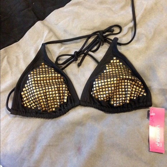 Studded bikini top