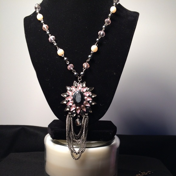 Pink and Bronze 30" inch necklace 🌟