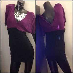 Purple and black dress