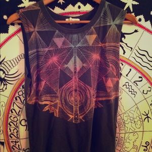 Long Cut Out Sleeves Retro Tank Top