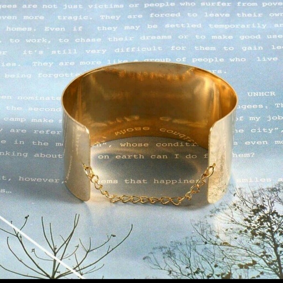 Gold cuff bracelet