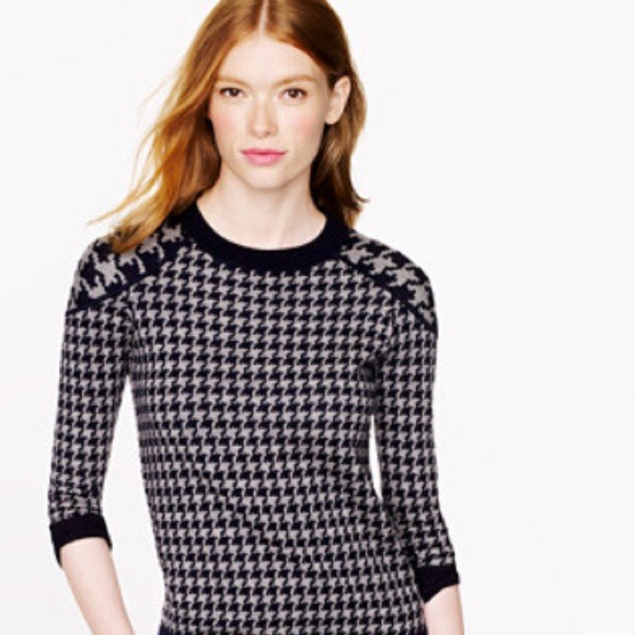 ❌Sold❌Jcrew Merino Tippi Sweater in houndstooth