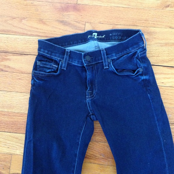 Perfect Dark Blue Skinny Bootcut Jeans - Picture 2 of 3