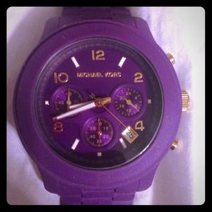 Michael Kors Chronograph Purple Silicone Watch