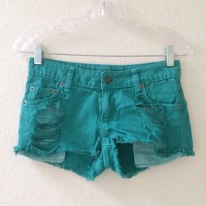 🎉SALE🎉 LF CARMAR TEAL BLUE JEAN SHORTS