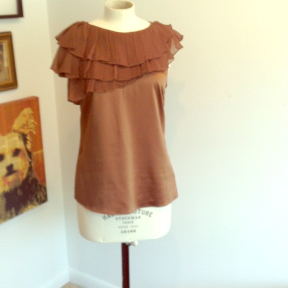 BCBG Generation Milk Chocolate Silk Top