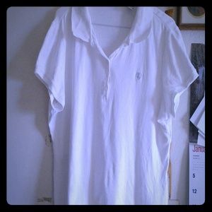 (2) White collared tshirts