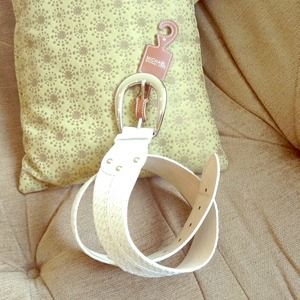 Michael Kors Vanilla Leather Belt NWT M