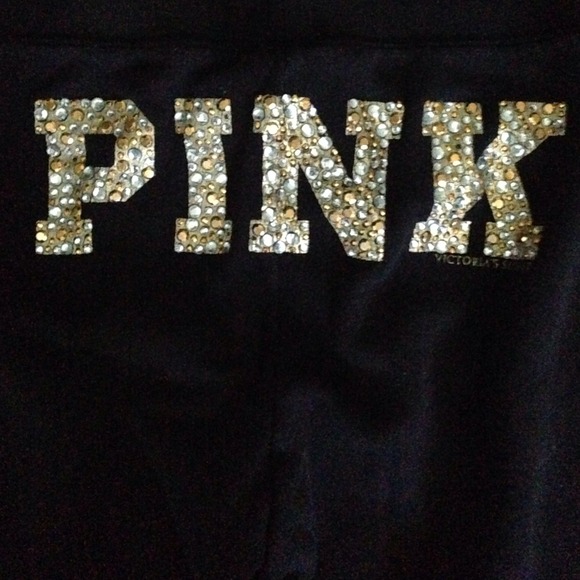 Rhinestoned Victoria's Secret sweats - Picture 2 of 4