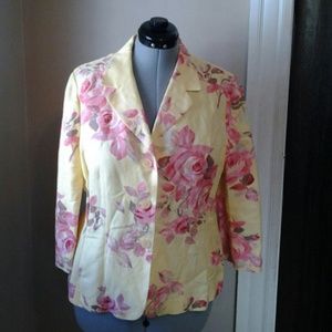 Yellow/roses pink blazer