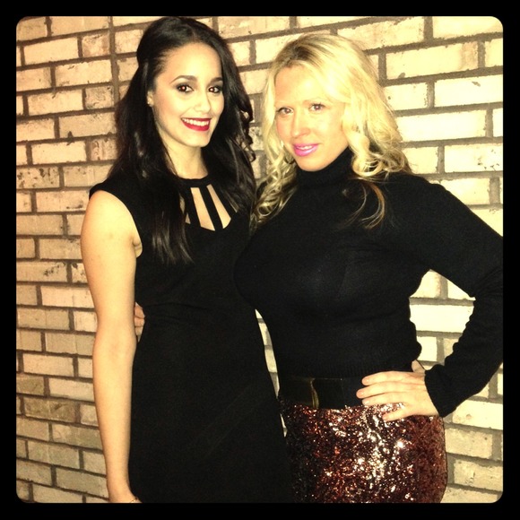 Black Kardashians Kollection Dress on Left