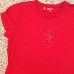 Brand new bling Ferrari tee!