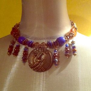 Custom made memory necklace with earrings