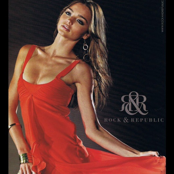 Rock & Republic red-orange gown
