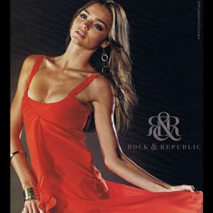 Rock & Republic red-orange gown