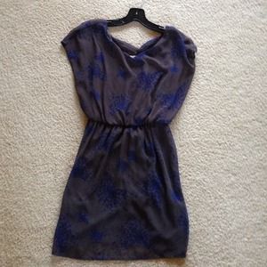Nordstrom dress, grey with blue pattern