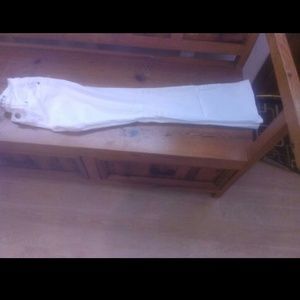 White low rise flares