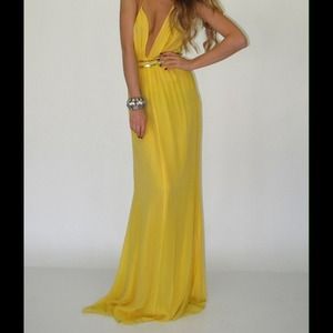 Rock & Republic butter yellow gown