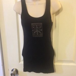 Black tank with peace sign
