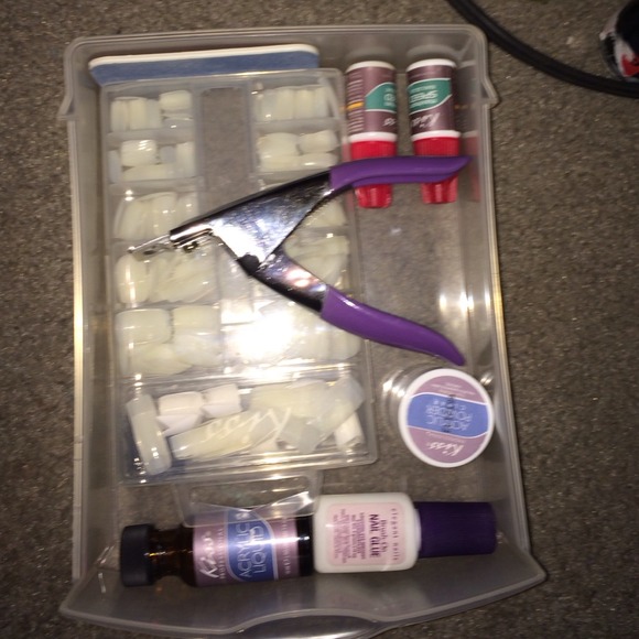 Lot of acrylic nail supplies mainly by kiss
