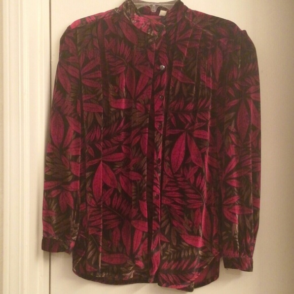 Vintage suede blouse