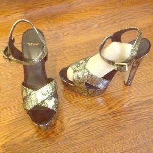Topshop snakeskin style heels