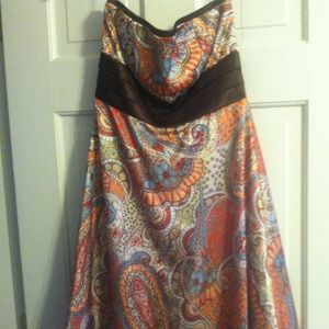 Strapless Multi Color Dress