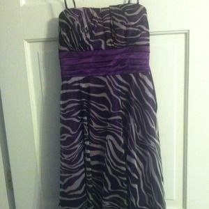Purple zebra sheer dress