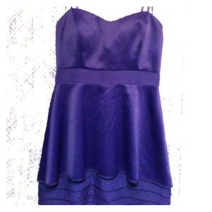 Strapless MIdnight blue BCBG DRESSY DRESS