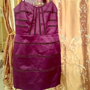 Dressy sexy cocktail dress w/ black organza inlaid