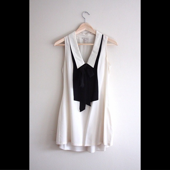 Ted Baker silk bow cream mini shift dress