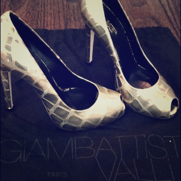 Giambattista Valli - Gold Croc Stilletos