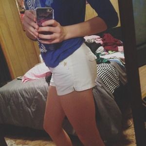 White Express shorts