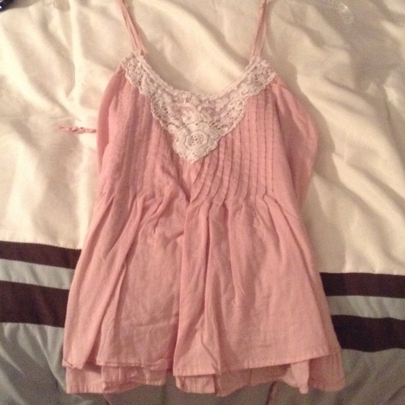 Light pink, tank top.