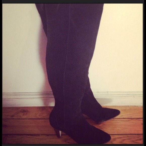 Suede over the knee boots
