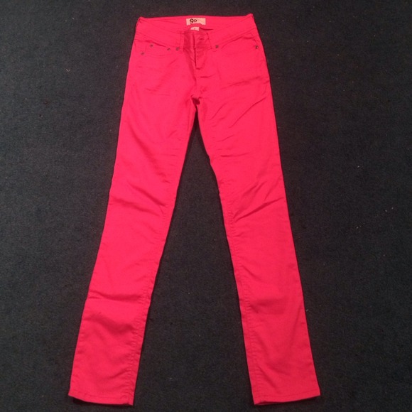 Hot pink skinny jeans