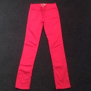 Hot pink skinny jeans