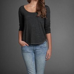 SOLD :: A&F Soft Dark Grey Long Sleeve Tee