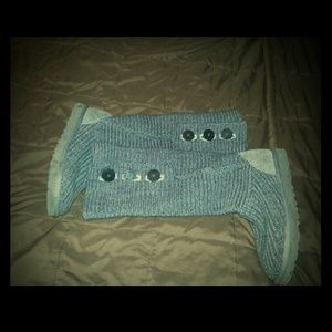 Women's Grey Ugg boots, size 10